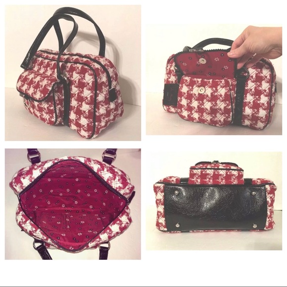 Vera Bradley Satchel & Wristlet set New w tags vintage Red black classic retro - Picture 7 of 8